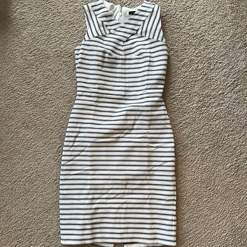 Ann Taylor structured striped dress